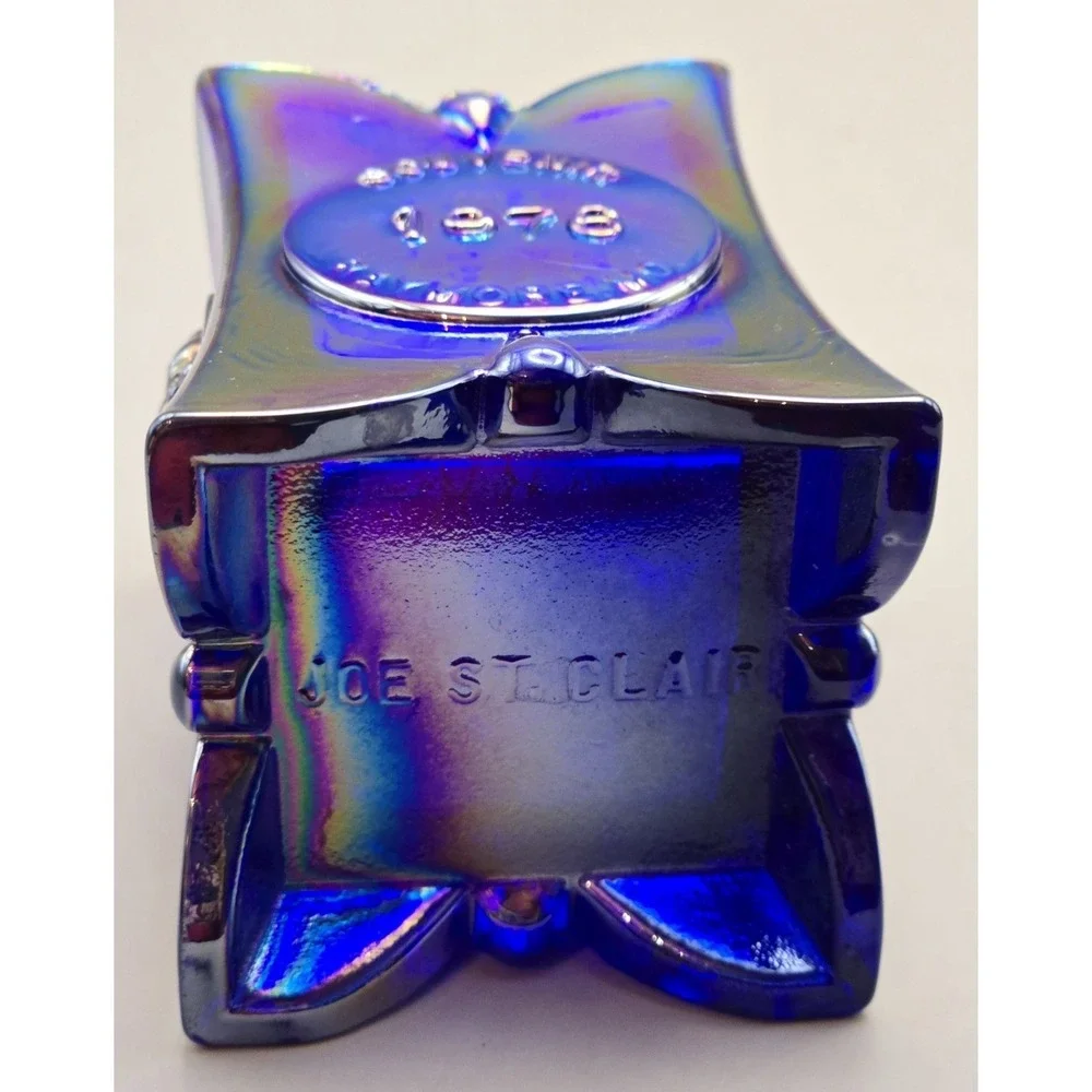 Vintage Toothpick Holder Limited Edition Carnival Glass  Bicentennial 1976
